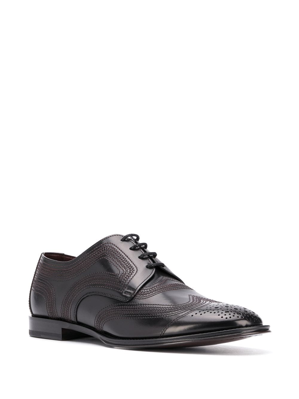 Dolce & Gabbana Derby schoenen met brogue detail - Zwart