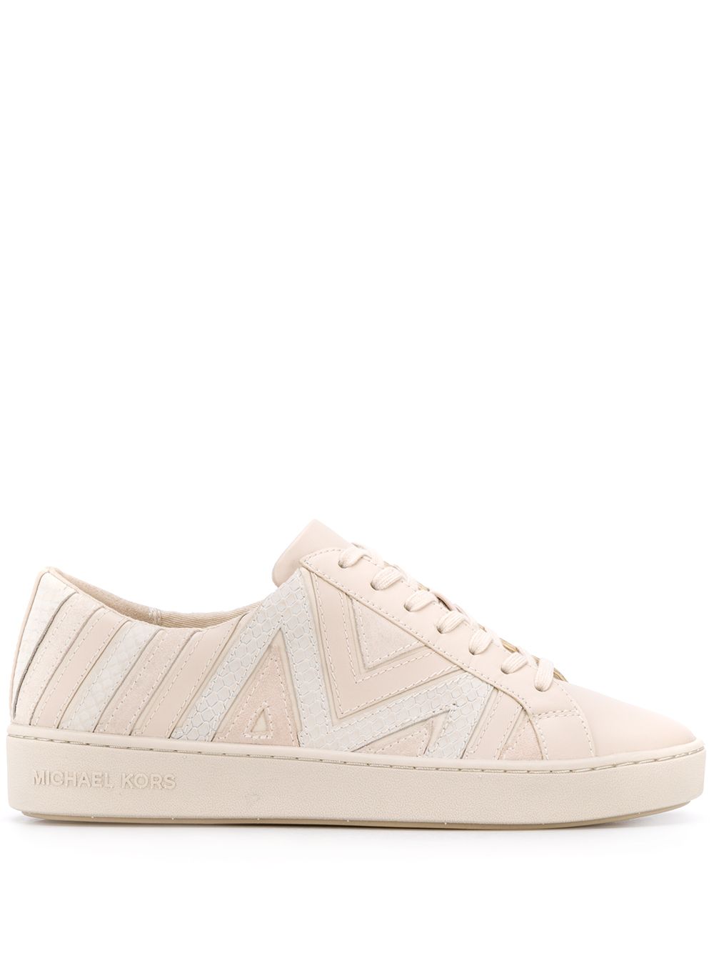 Michael Kors Brooke Contrast Panel Sneakers In Neutrals