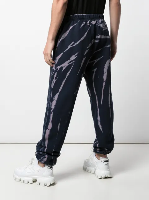blue tie dye track pants