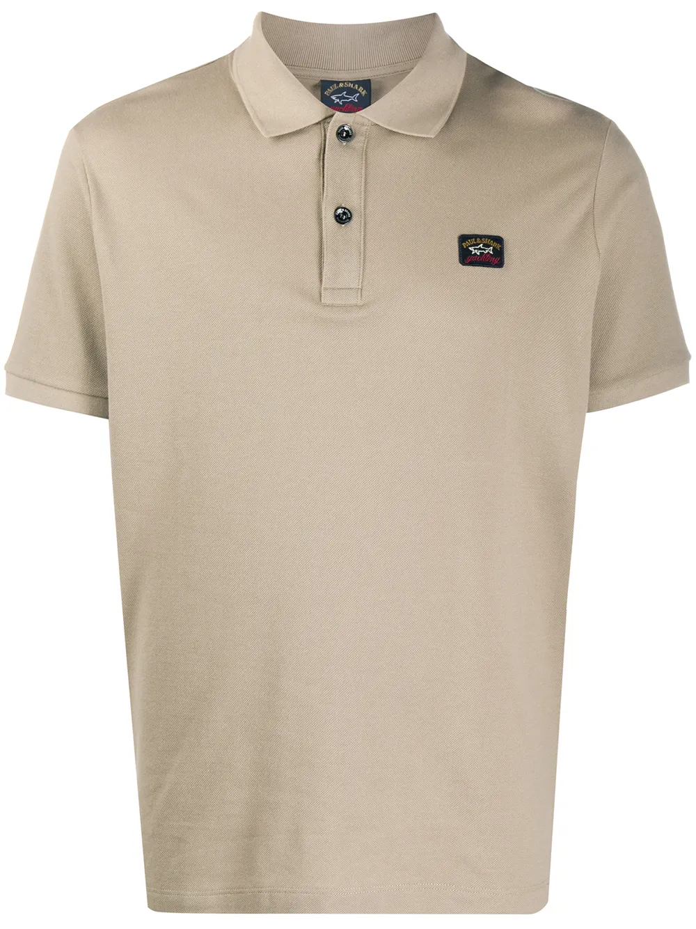 Paul & Shark polo à patch logo | tons neutres | Image 1