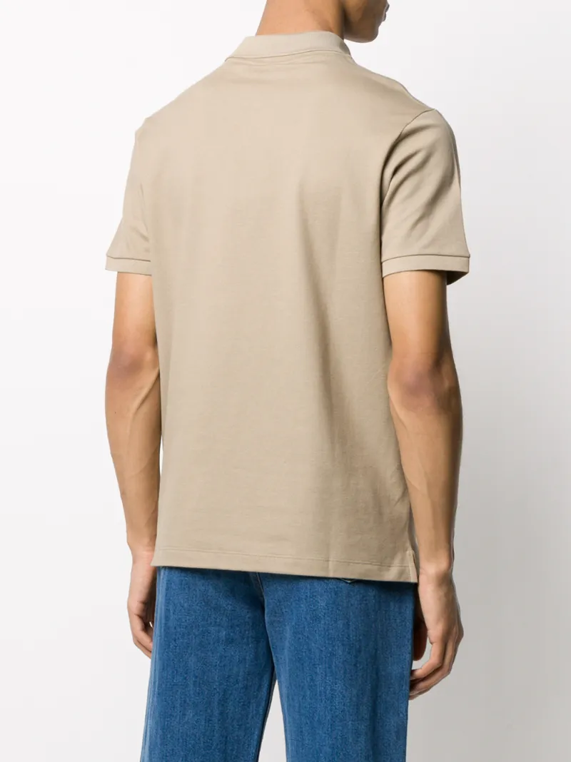 Paul & Shark Logo Patch Polo Shirt In Neutrals