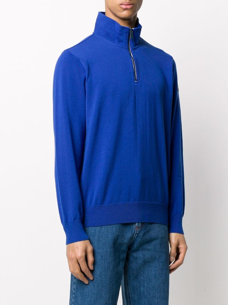 Shop Paul & Shark Half Zip Sweatshirt In Blue