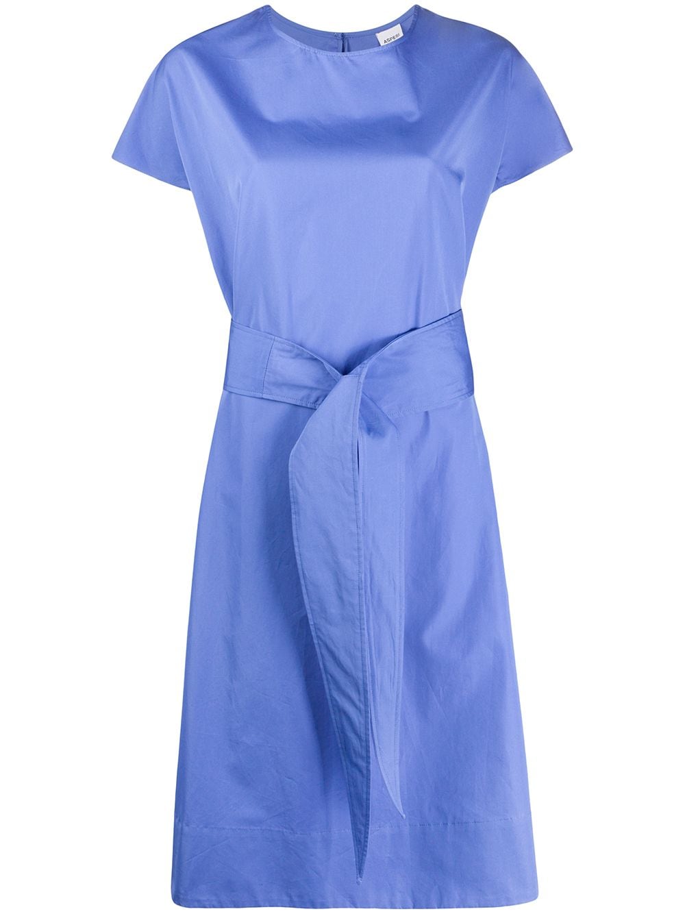 Aspesi Tie Waist Mid-length Dress In Blue