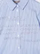 Ermanno Scervino Junior قميص مخطط بشعار الماركة
