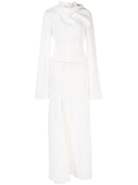 Ellery vestido asimétrico con mangas largas