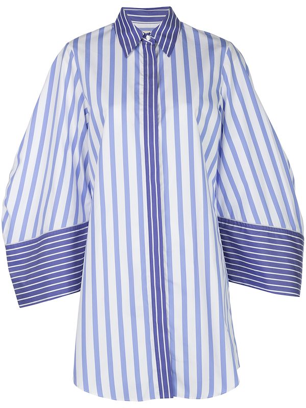 striped oversized shirt dress