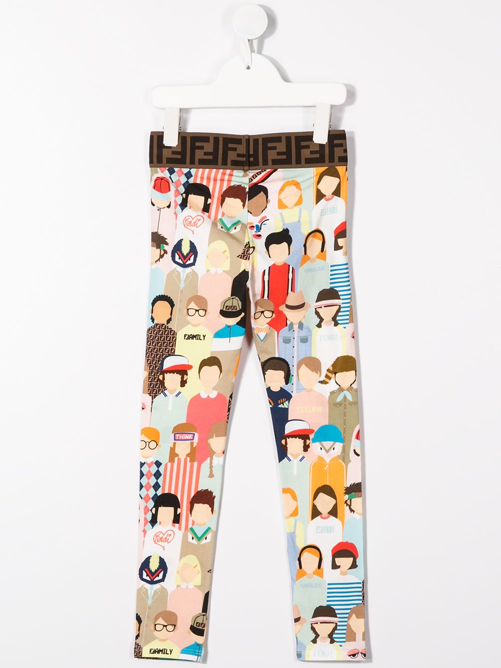 фото Fendi kids family print leggings