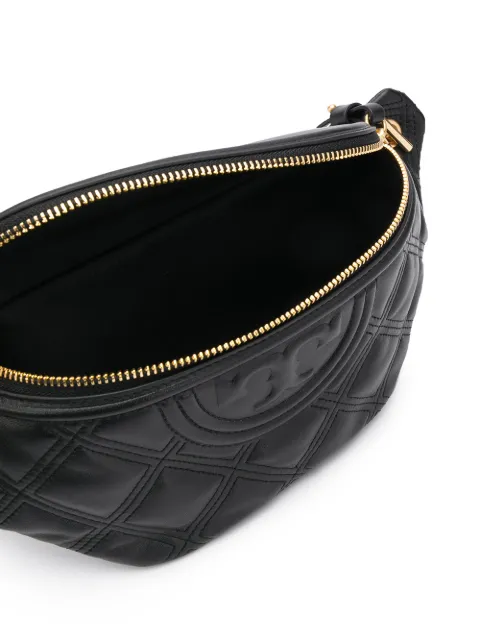 black quilted belt bag