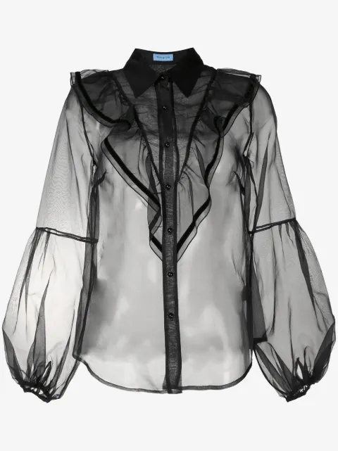 Macgraw blusa translúcida Love Bird 