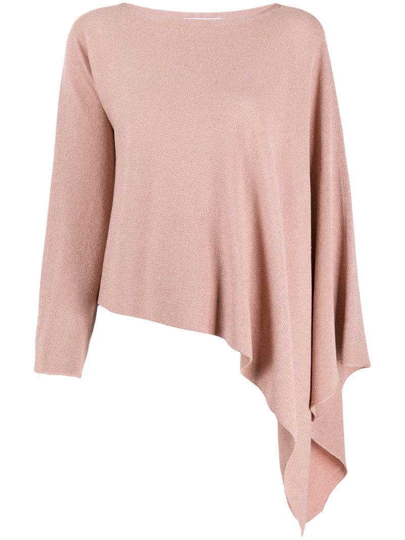 Fabiana Filippi Asymmetric Knitted Top In Pink