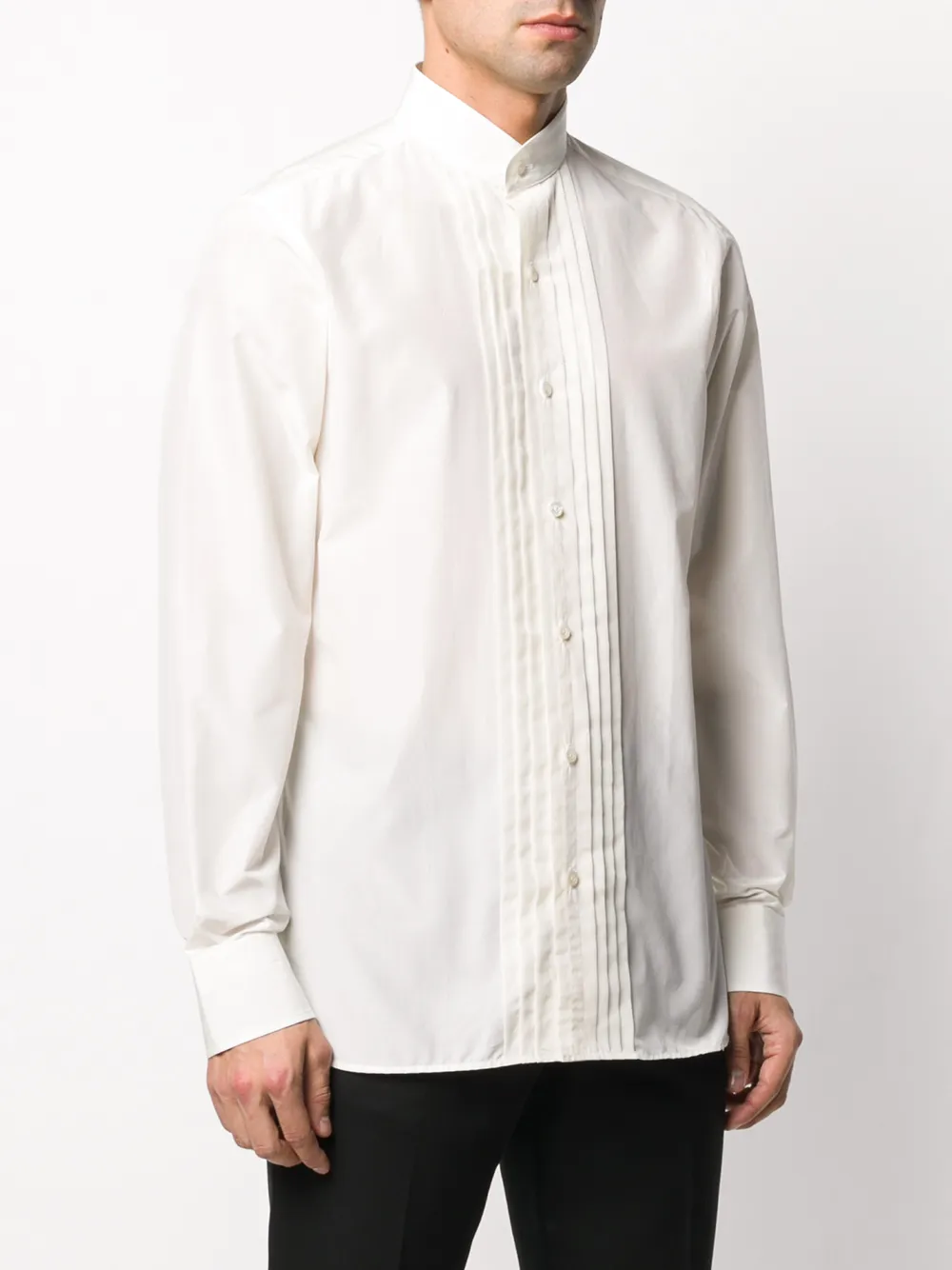 TOM FORD Overhemd met geplooid detail Wit