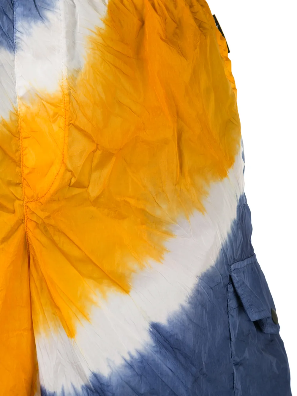  Palm Angels Badeshorts Mit Batikmuster   Orange 