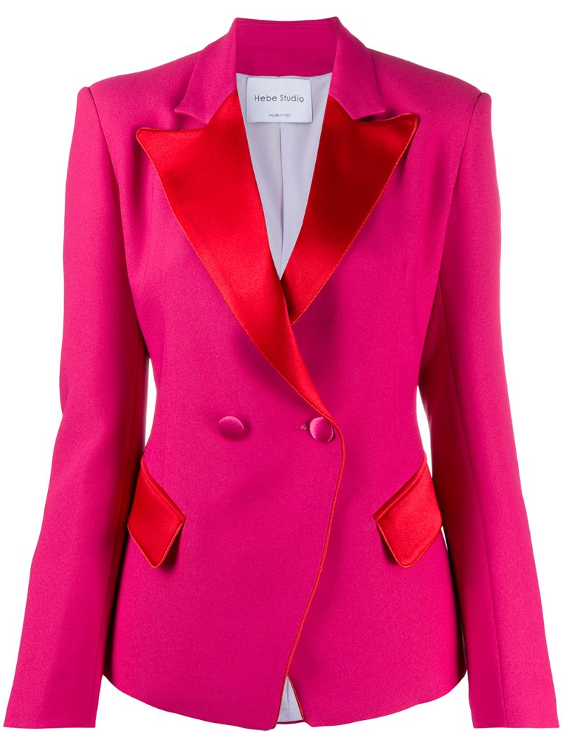 HEBE STUDIO TWO TONE BLAZER