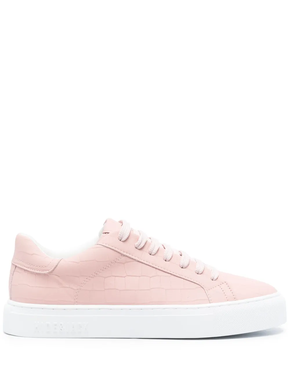 Shop Hide & Jack Essence Tuscany Crocodile-effect Sneakers In Pink