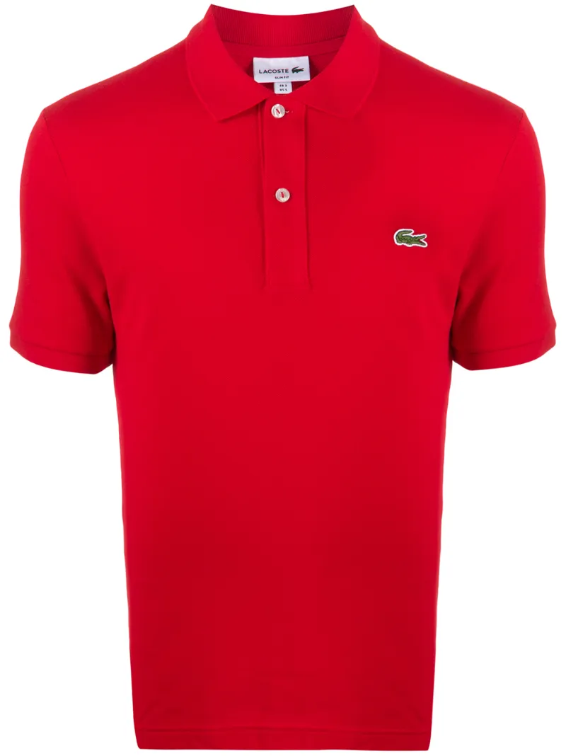 Lacoste Short Sleeve Pique Original Fit Polo Shirt In Red