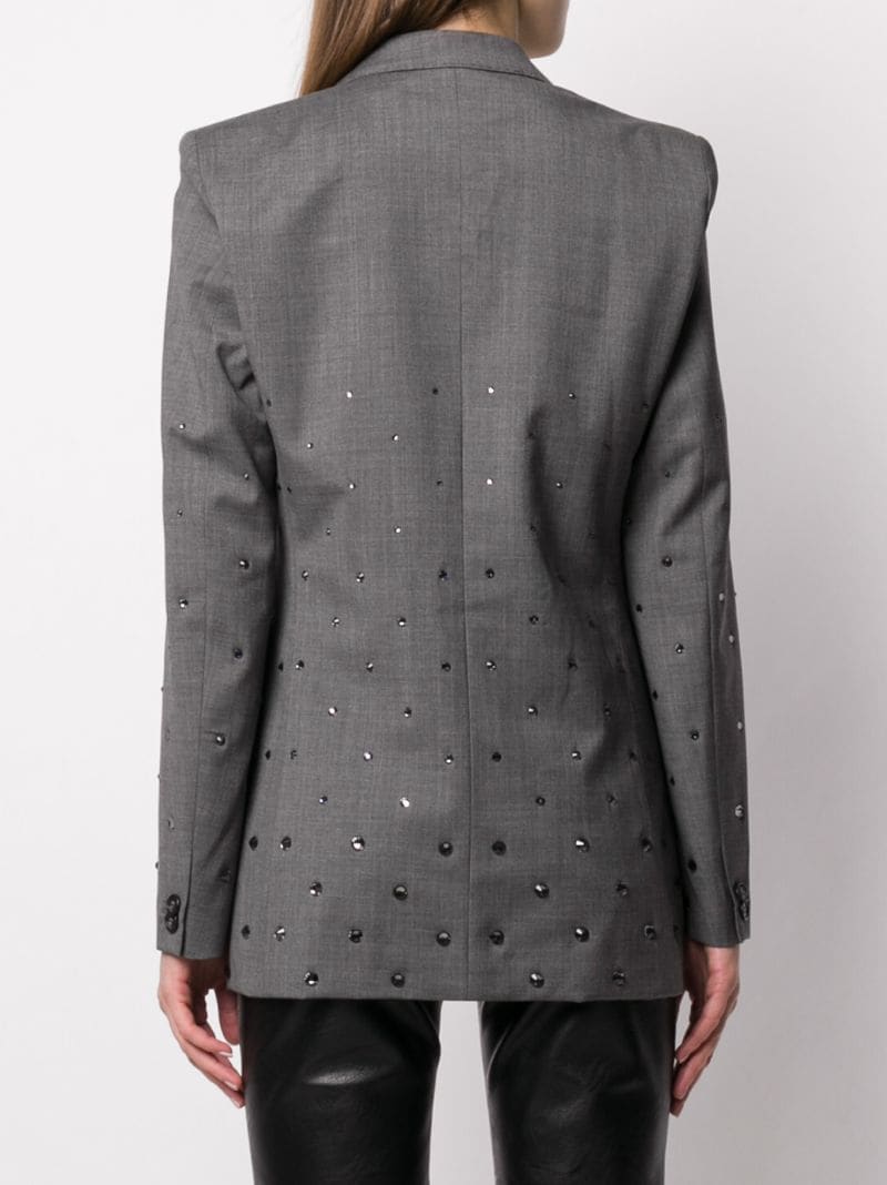 Shop N°21 Embellished Button-front Blazer In Grey