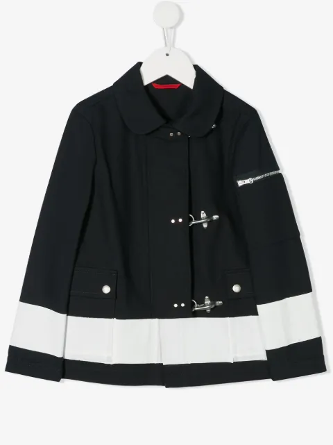 Fay Kids manteau à bande contrastante