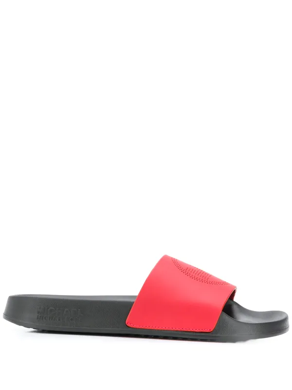 michael kors red slides
