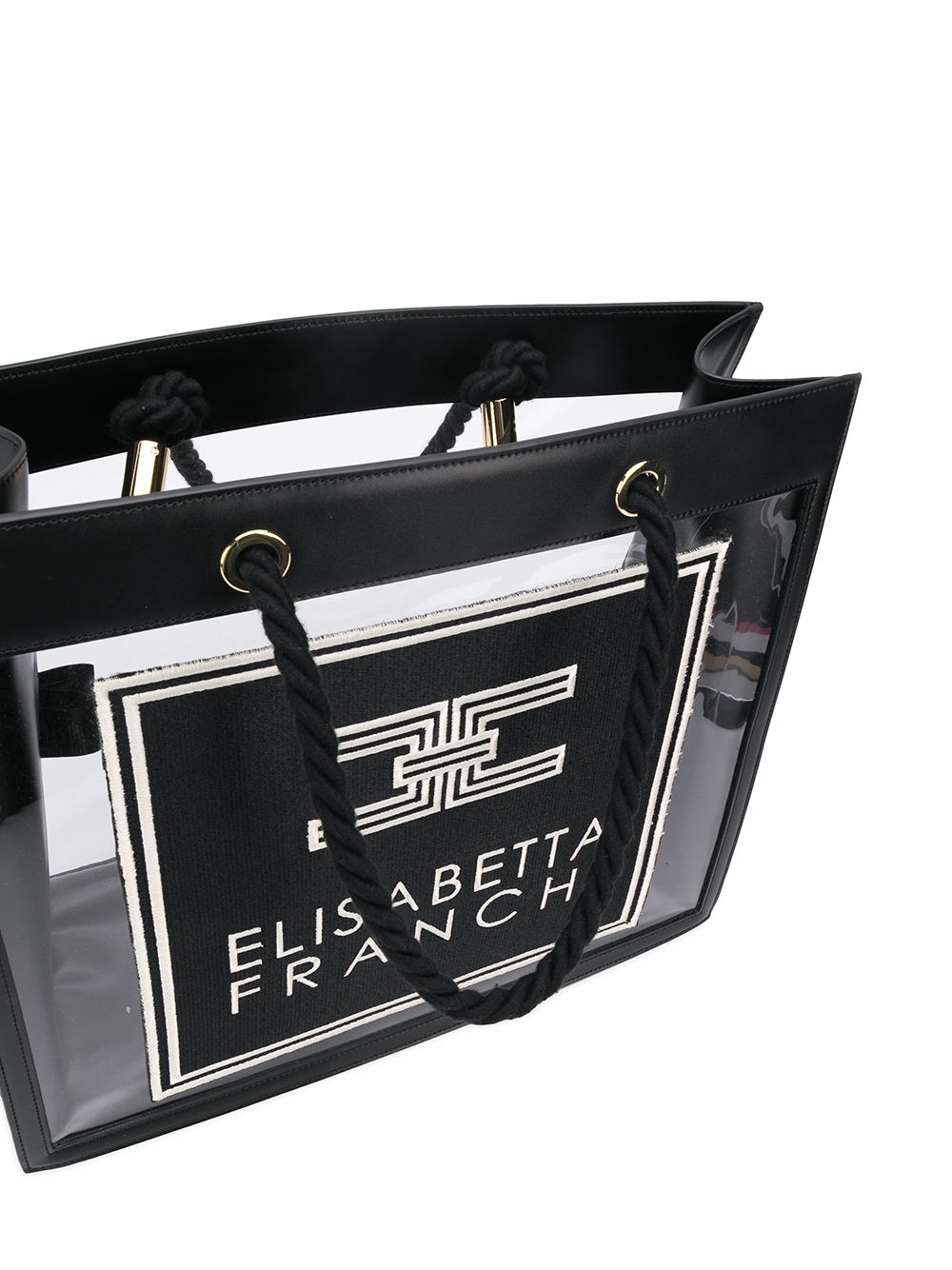 фото Elisabetta franchi woven logo tote