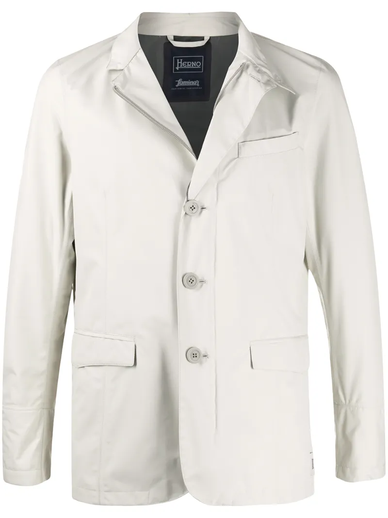 Herno Tailored Rain Jacket In Neutrals