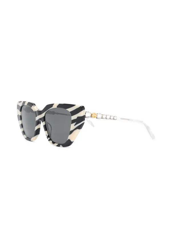 gucci white cat eye sunglasses