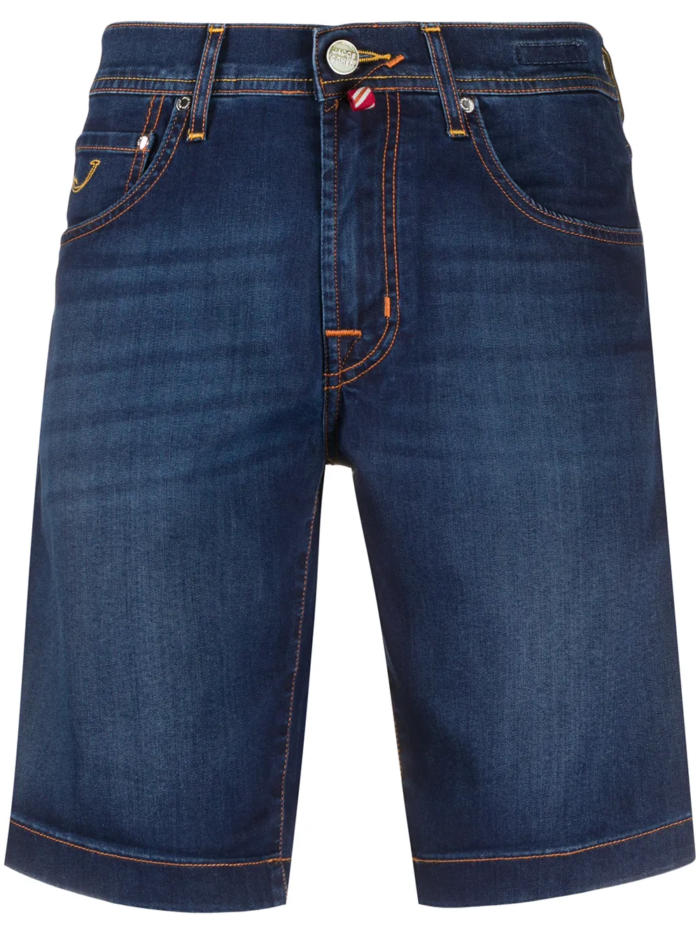 Jacob Cohen Bermuda Denim Shorts In Blue