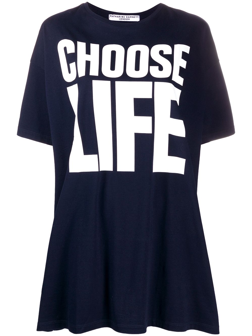 Katharine Hamnett Choose Life Print Oversized T-shirt In Blue