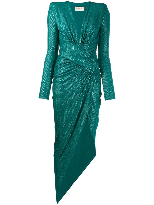 emerald green wrap dress