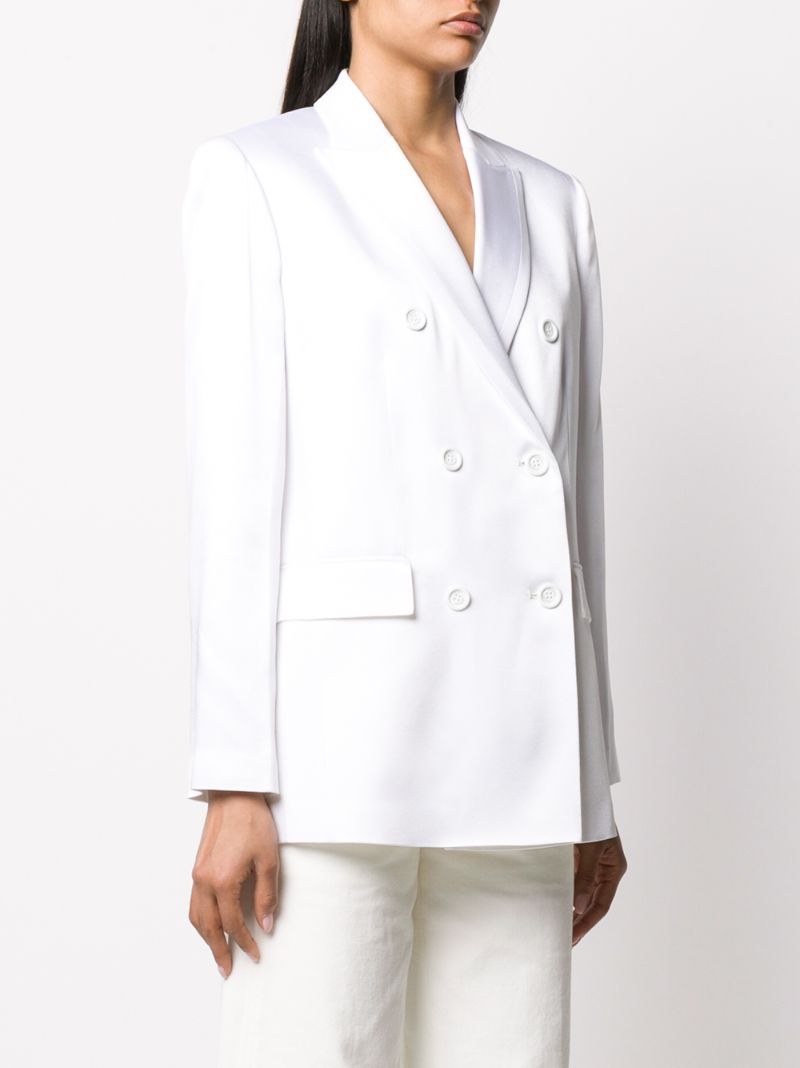 Shop Iceberg Double-breasted Tailored Blazer In White