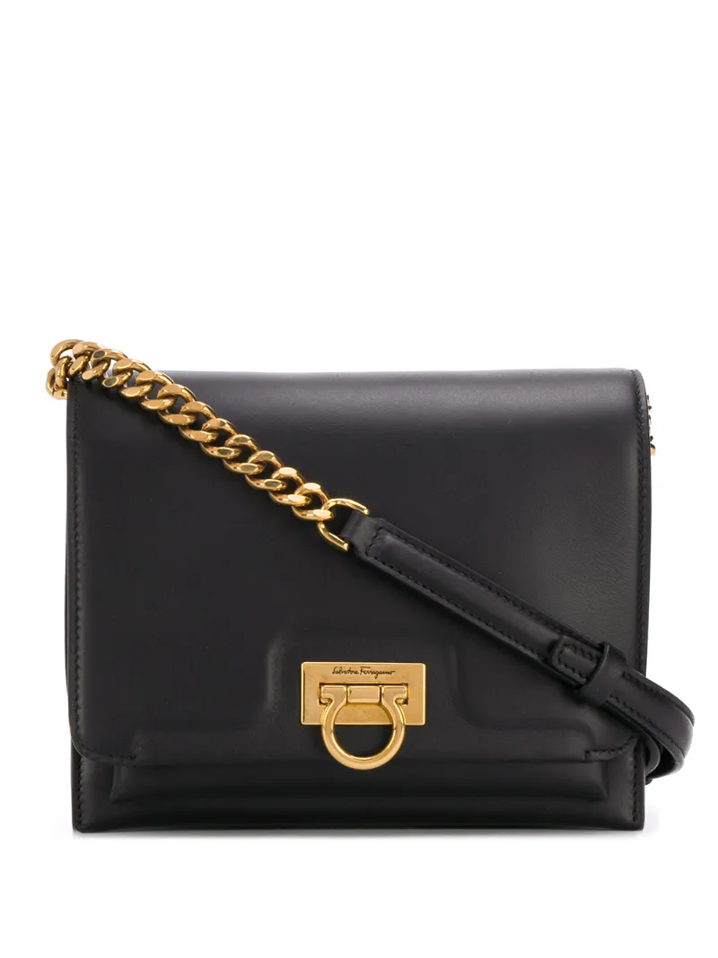 salvatore ferragamo trifolio shoulder bag