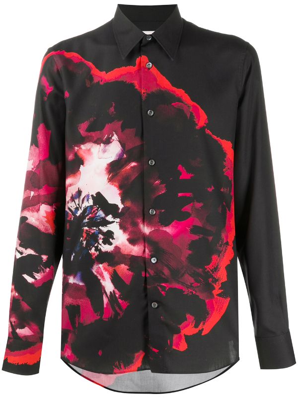 alexander mcqueen floral shirt