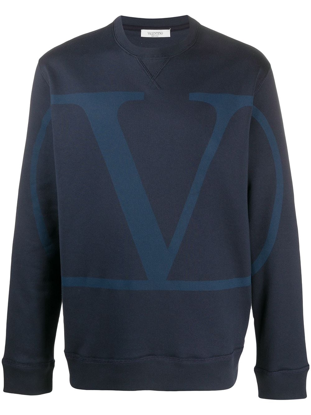 Shop Valentino Vlogo Sweatshirt In Blue