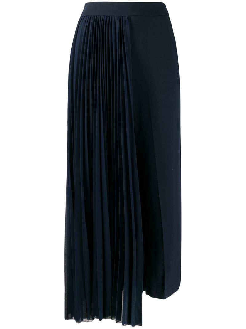 Erika Cavallini Cropped Pleated Panel Trousers In Blue