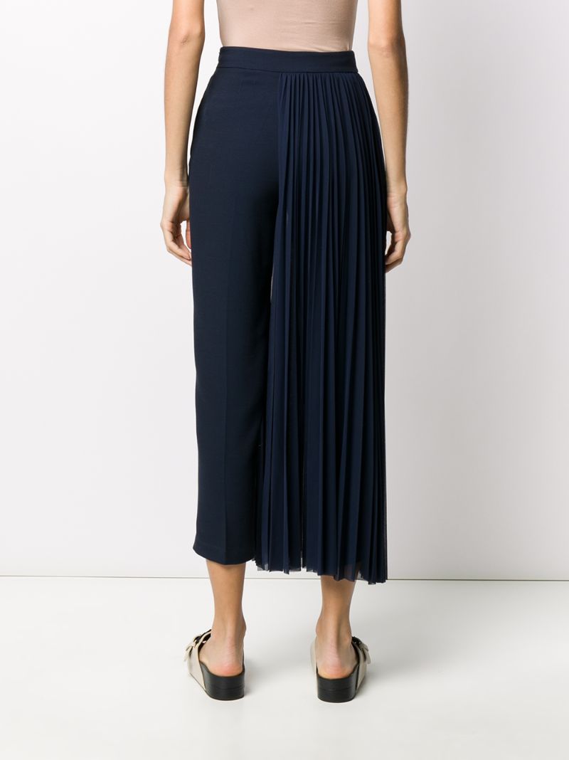 ERIKA CAVALLINI CROPPED PLEATED PANEL TROUSERS 