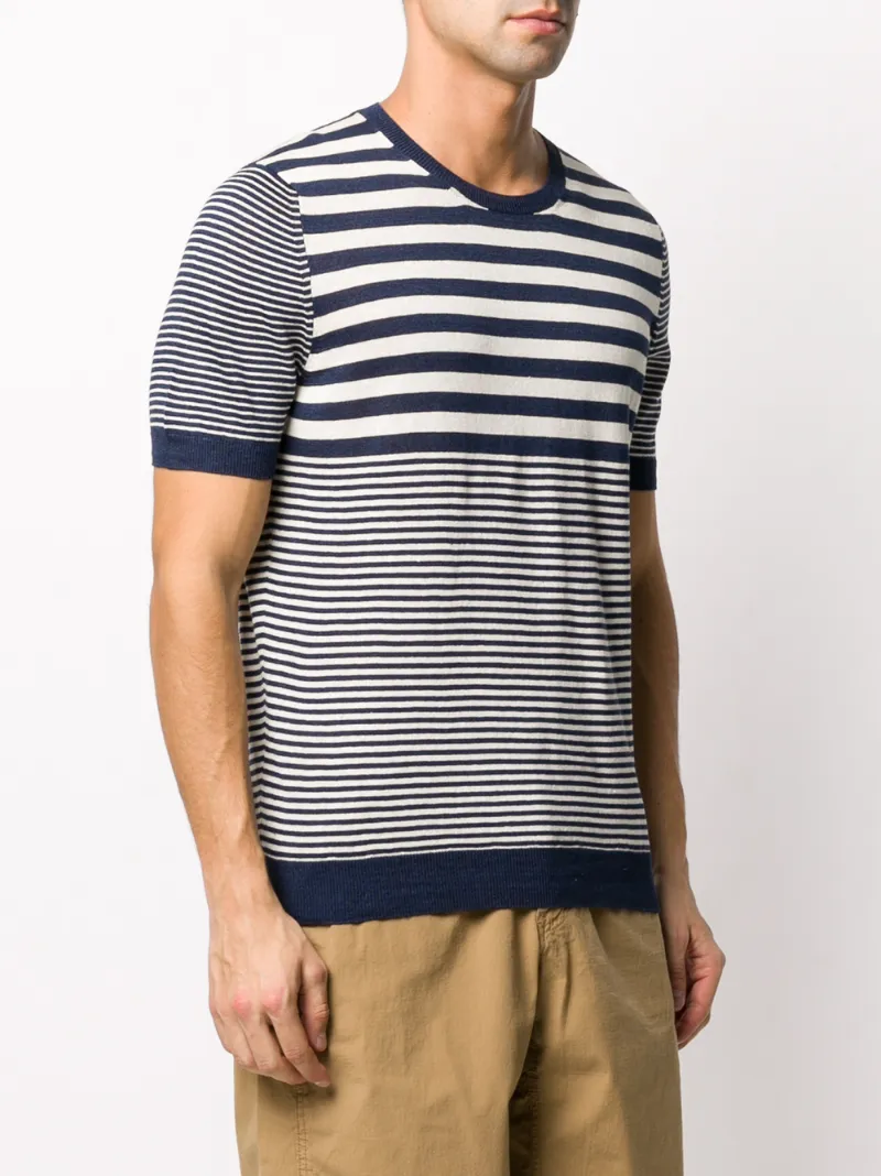 Barba Napoli Crew Neck Virgin Wool Jumper In Blue