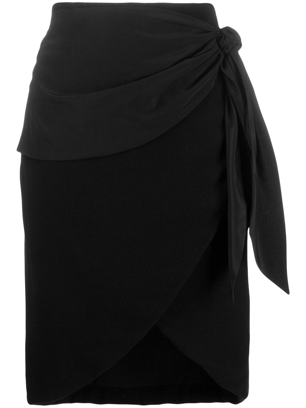 Federica Tosi High-waisted Wrap Skirt In Black