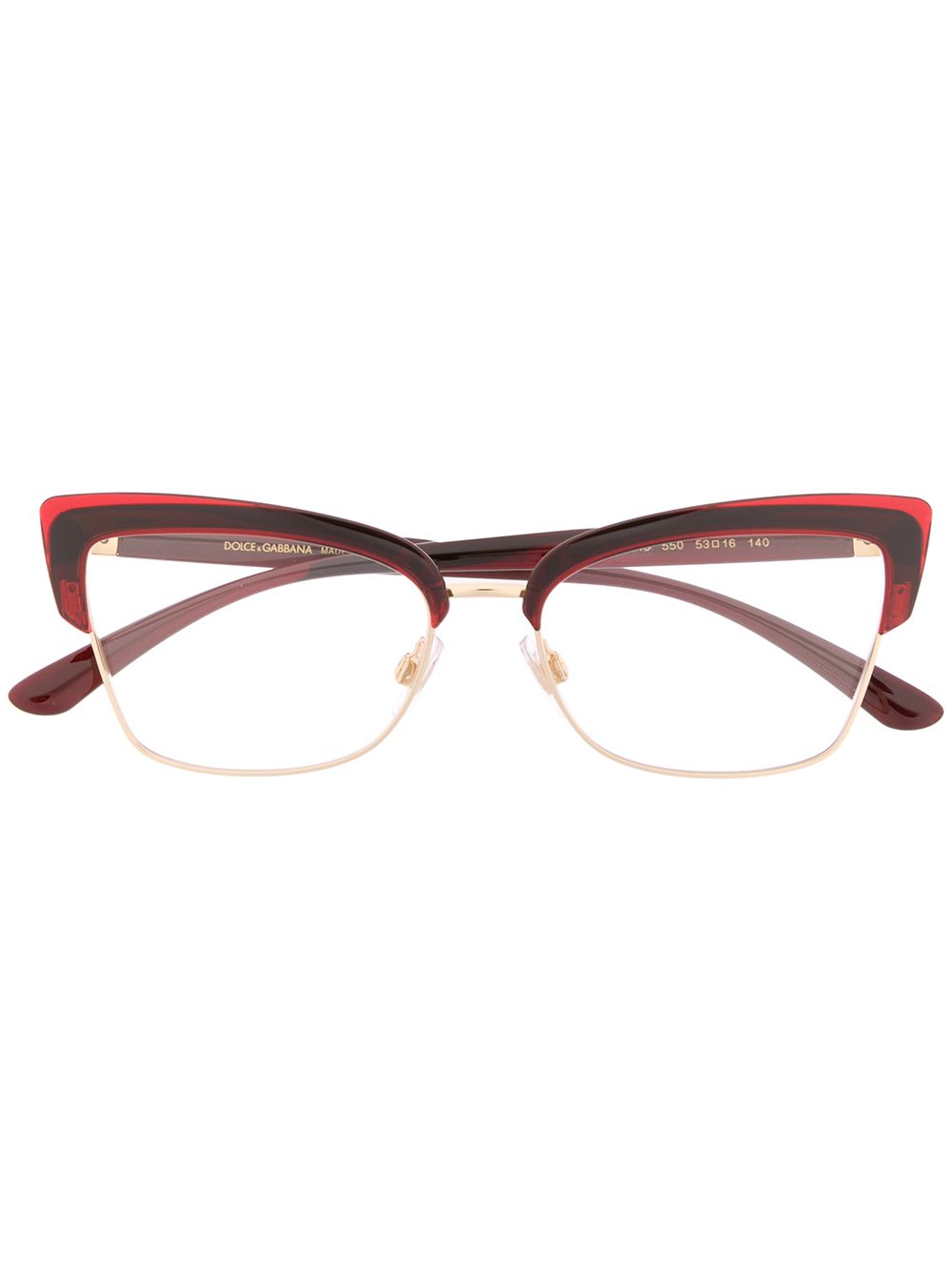 Dolce & Gabbana Dg5045 550 Square-frame Glasses In Red