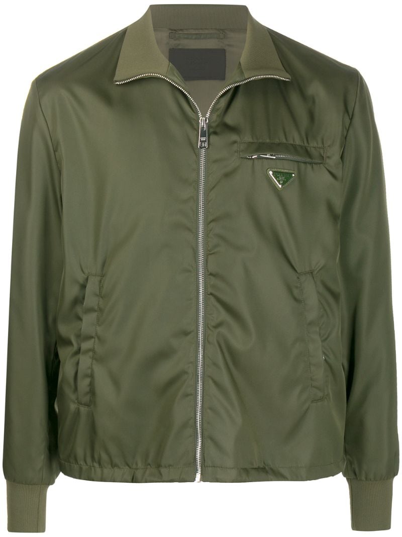 Prada Lightweight Zipped Jacket In Green