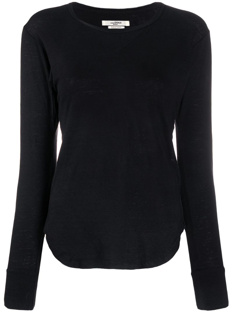 Shop Isabel Marant Étoile Slim Fit Jersey Top In Black