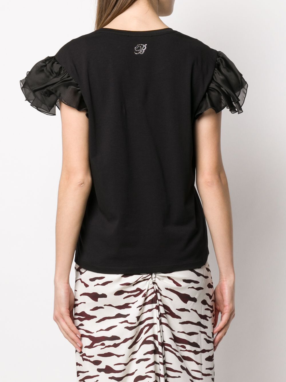 фото Blumarine frill sleeve t-shirt