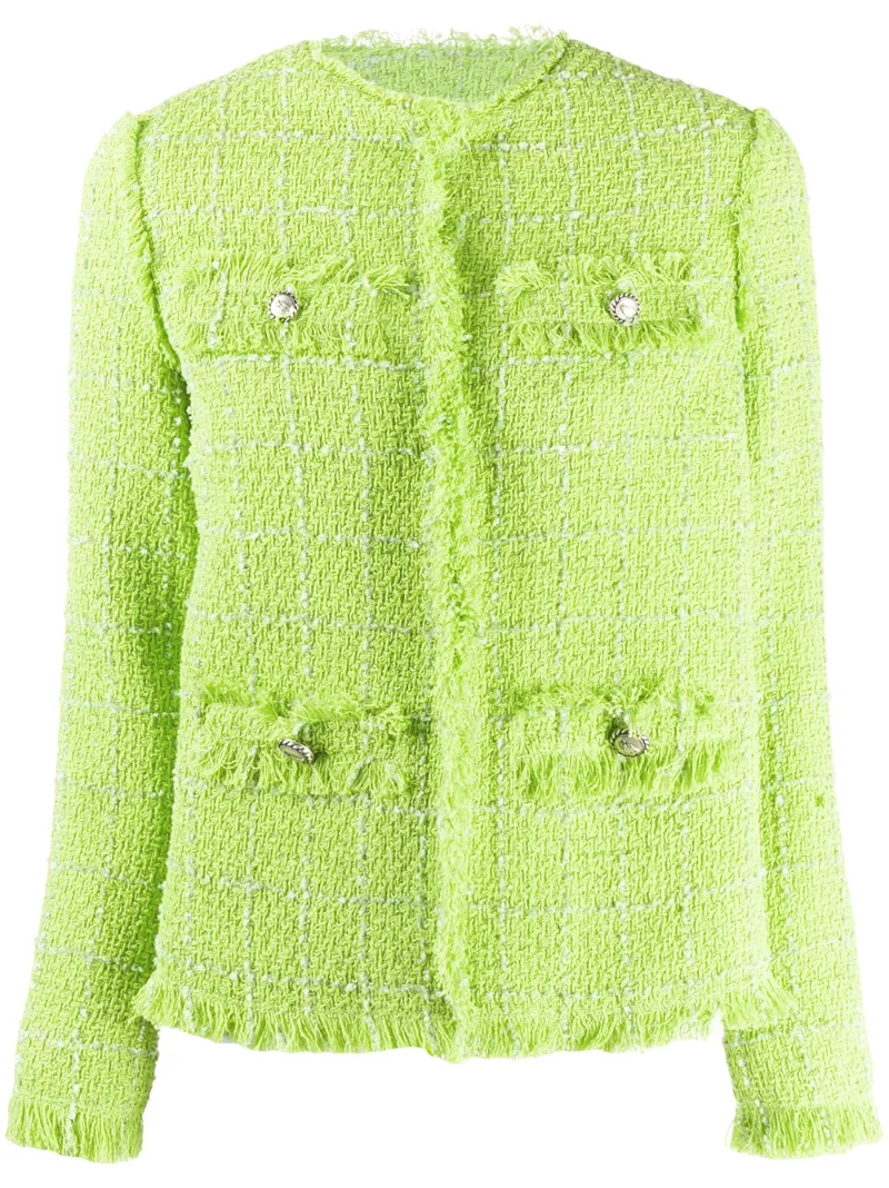 frayed tweed jacket