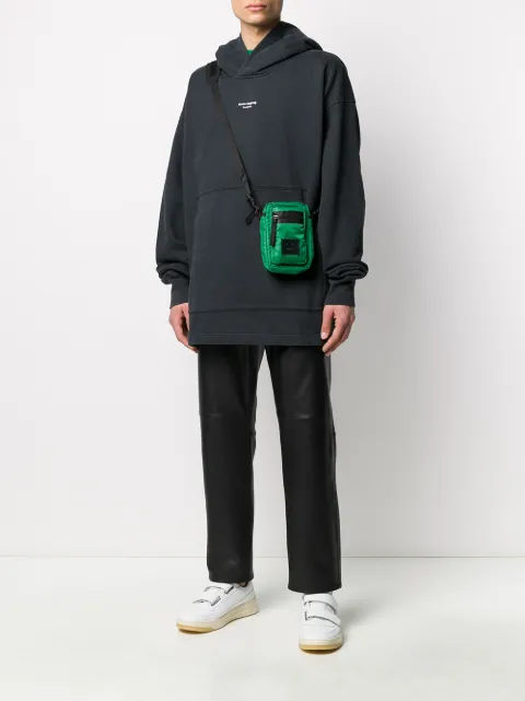 acne reverse logo moletom com capuz