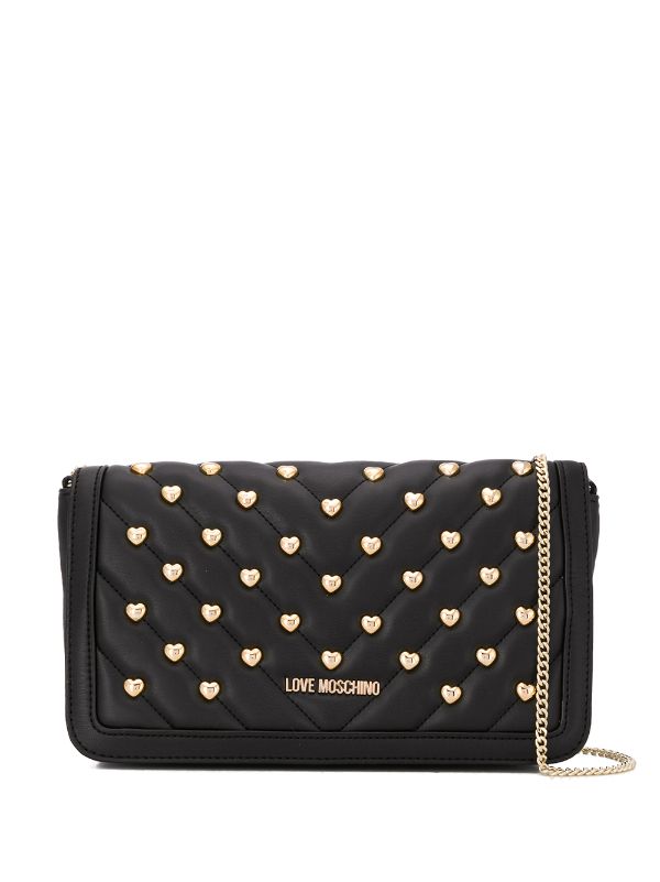 love moschino heart quilted shoulder bag