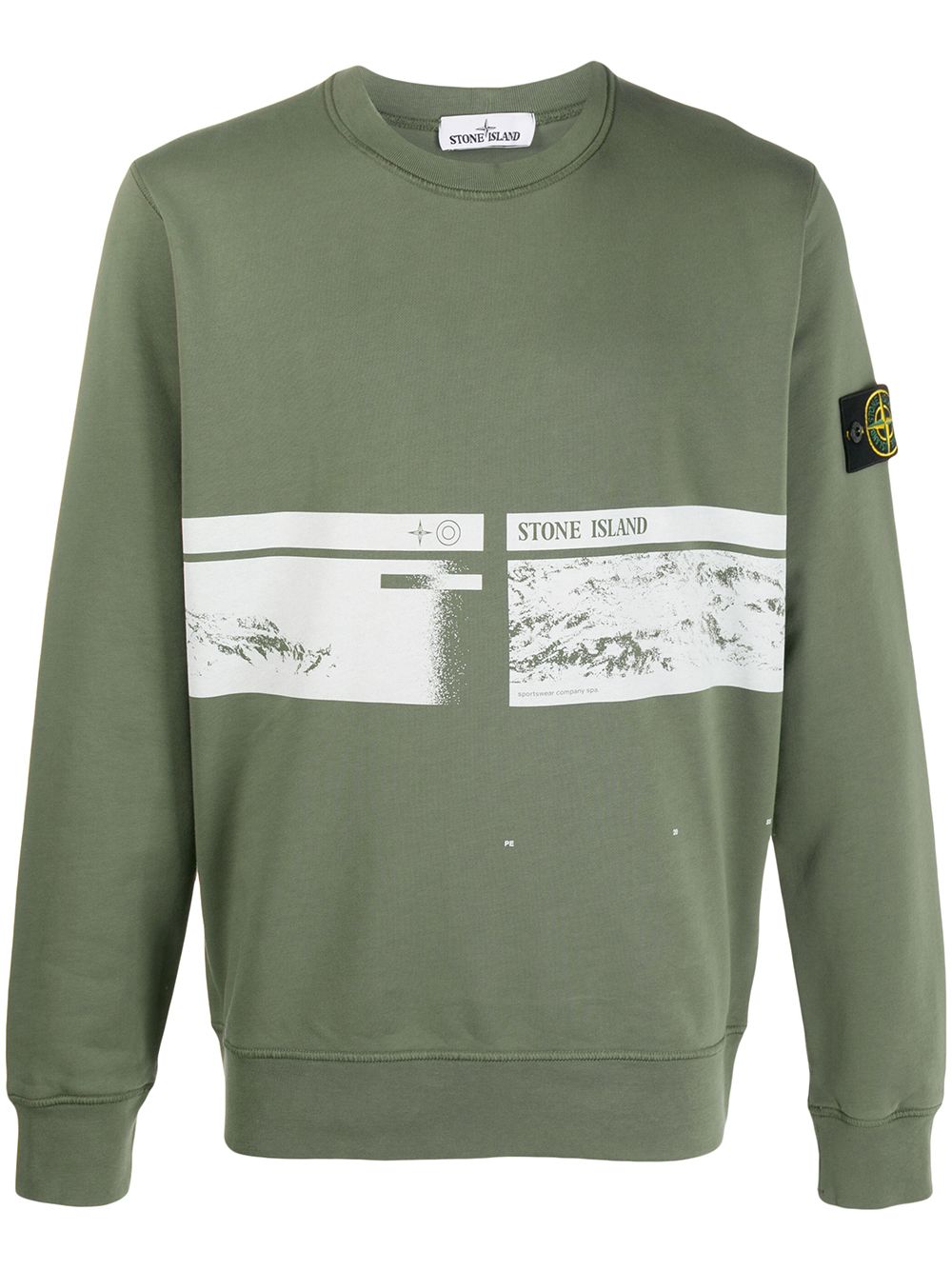 Stone Island Photographic Print Sweatshirt In 绿色