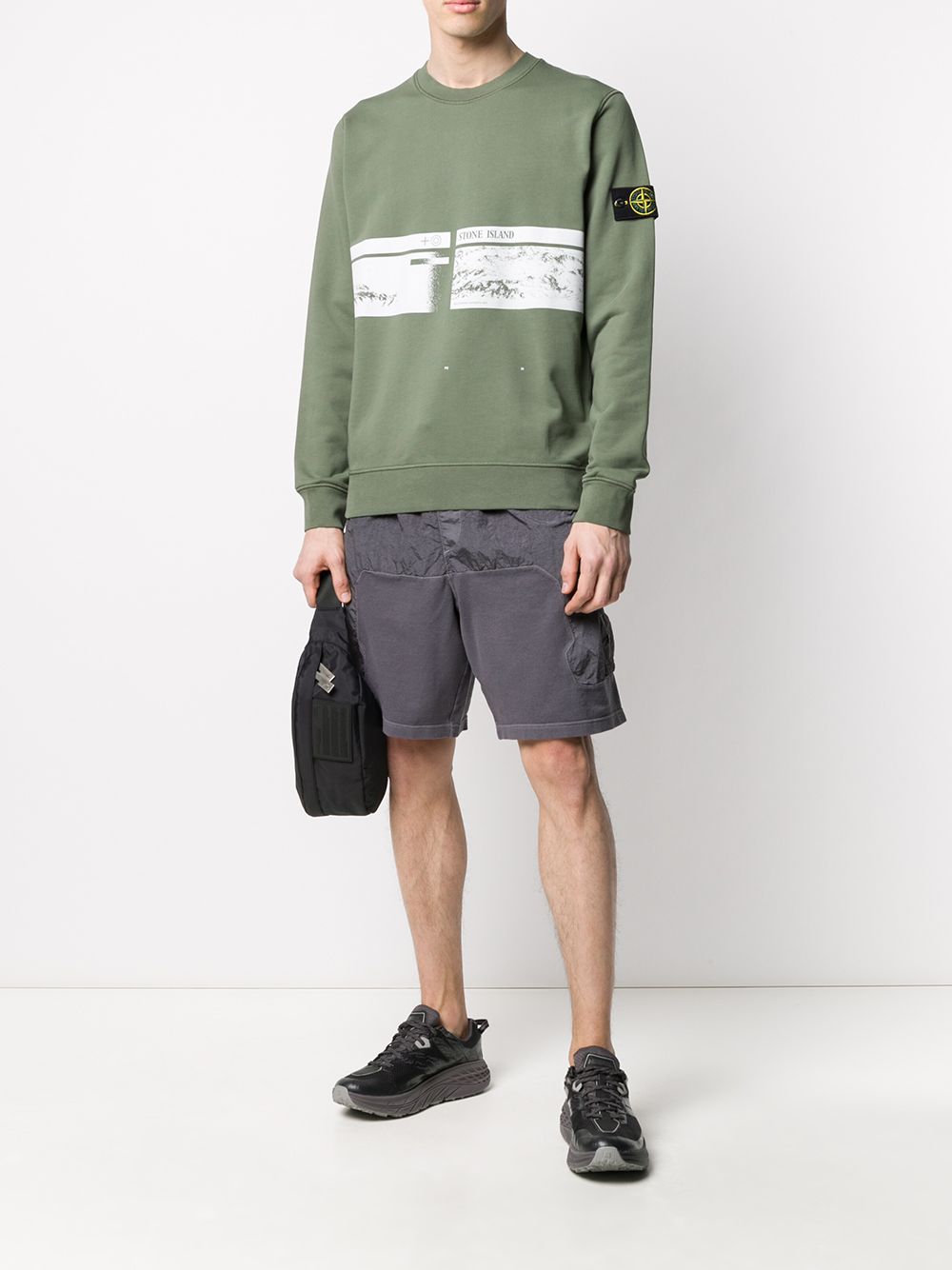 фото Stone island толстовка с фотопринтом