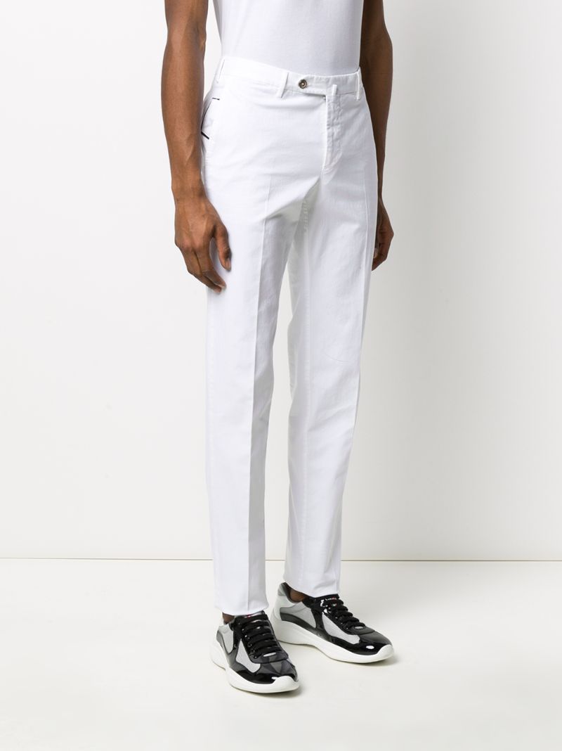 Shop Pt01 Mid-rise Tapered-leg Chinos In White