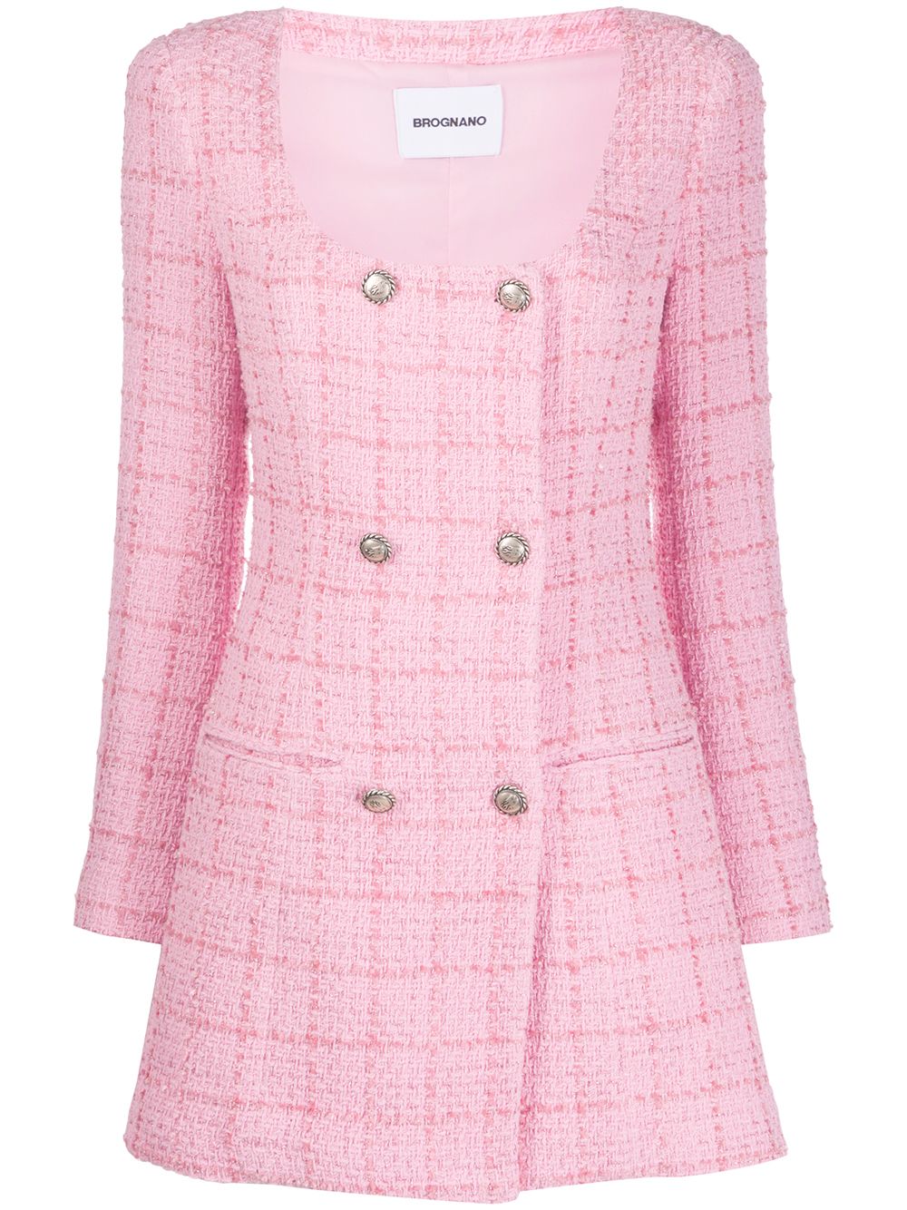 фото Brognano double-breasted scoop-neck coat