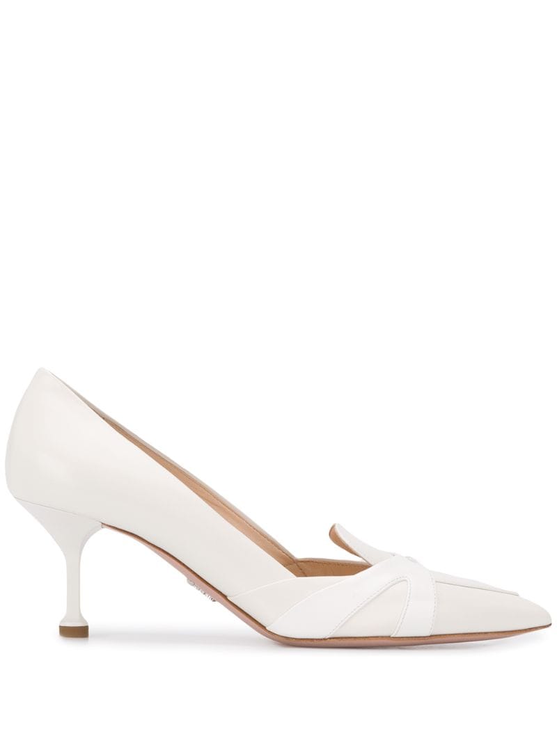 Prada Pointed 65 Pumps In White