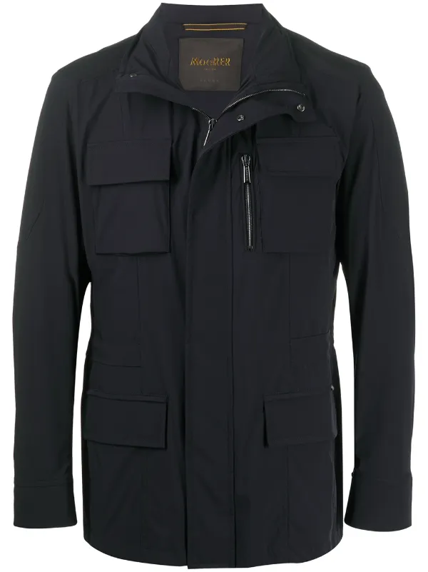Moorer Lightweight Zipped Jacket | Blue | FARFETCH BH