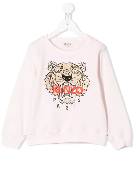 Kenzo Kids sudadera con bordado de tigre